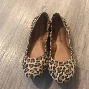 Lucky Brand Leopard flats. Size 6